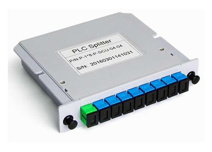 Plc Fiber Optic Splitter， 1x8 cassette splitter SC APC , LSZH 0