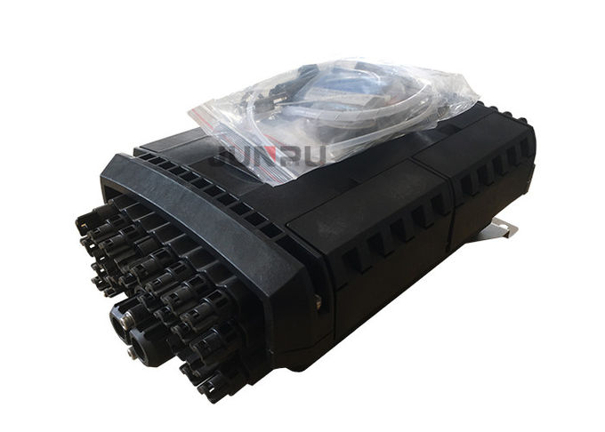 FTTH Fiber Optic Drop Cable 96 Core Fiber Optic Splice Black Closure Joint Box  PP+GF 3