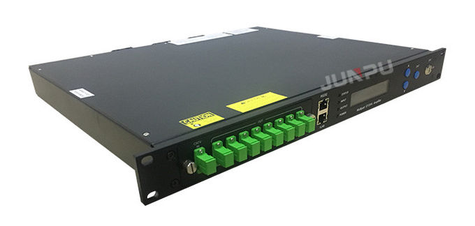 8 Port 1550 Catv Edfa Fiber Optic Amplifier 19dbm 2 Power Supply 1U Rack 0