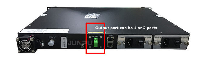 1550nm External Catv Fiber Optic Transmitter 2 Output Per Port 7dbm With Snmp 3