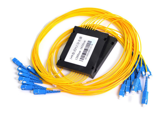 FTTH Fiber Optic Splitter Types 1X8 Structure With SC UPC Connector 0