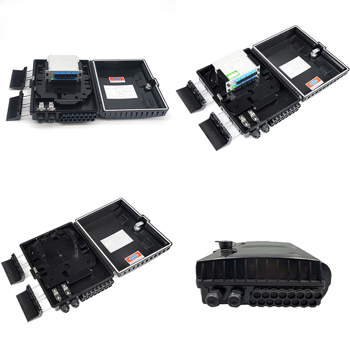 Fiber Optic Equipment Kit FTTH Box 16 Core Fiber Optic Distribution ABS Black Box IP65 5